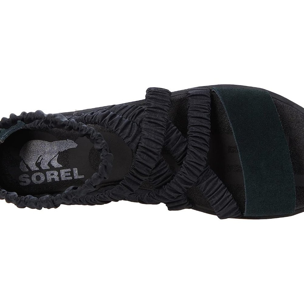 NWT Sorel Ella II Ankle Strap Sandal - Black Sea Salt - Picture 9 of 13